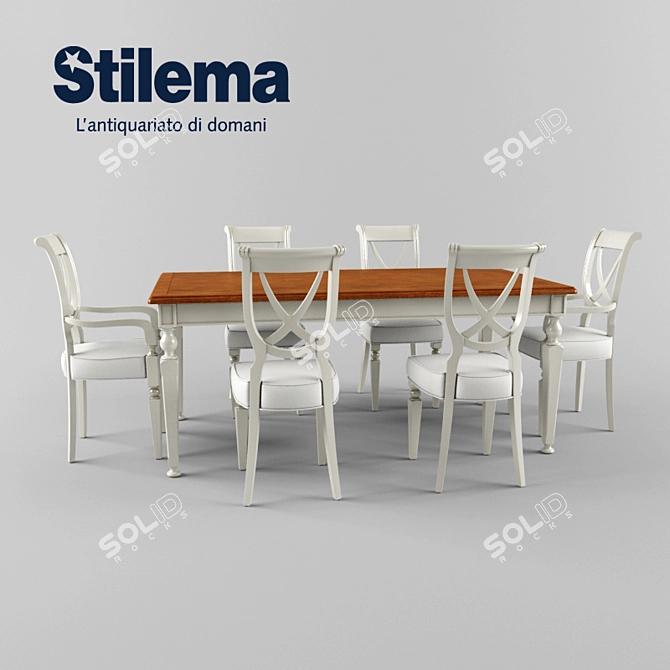 Stylish Table Set by Stilema 3D model image 2