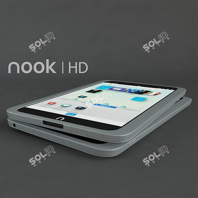 Title: Portable Reading Bliss with Nook HD 3D model image 2