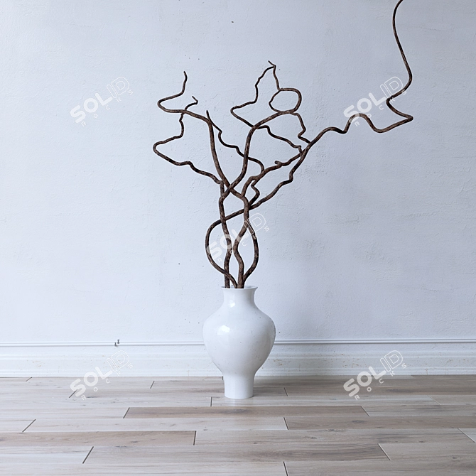 Elegant Branch Vase | Corona Renderer 3D model image 1