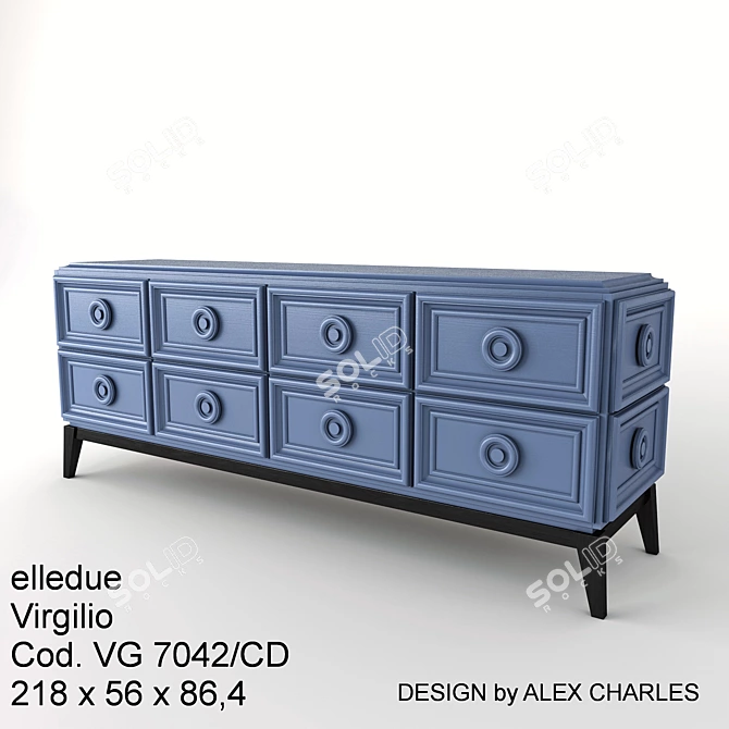 Elledue Virgilio: Versatile and Stylish Sideboard 3D model image 1