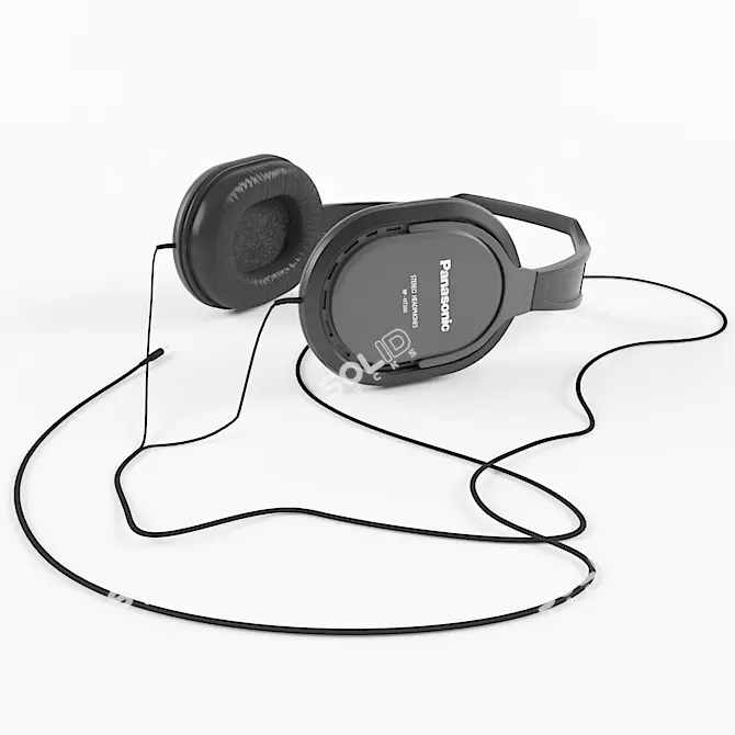 Dynamic Sound Panasonic Headphones 3D model image 1