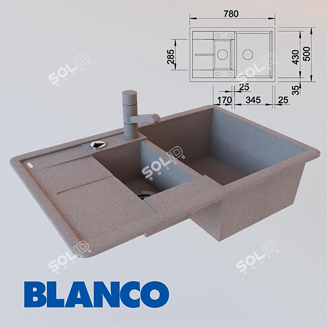 Blanco Metra 6S: Compact Sink 3D model image 1