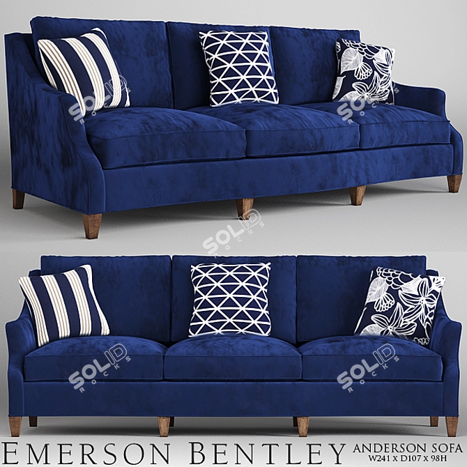 Elegant Anderson Sofa: Timeless Design 3D model image 1