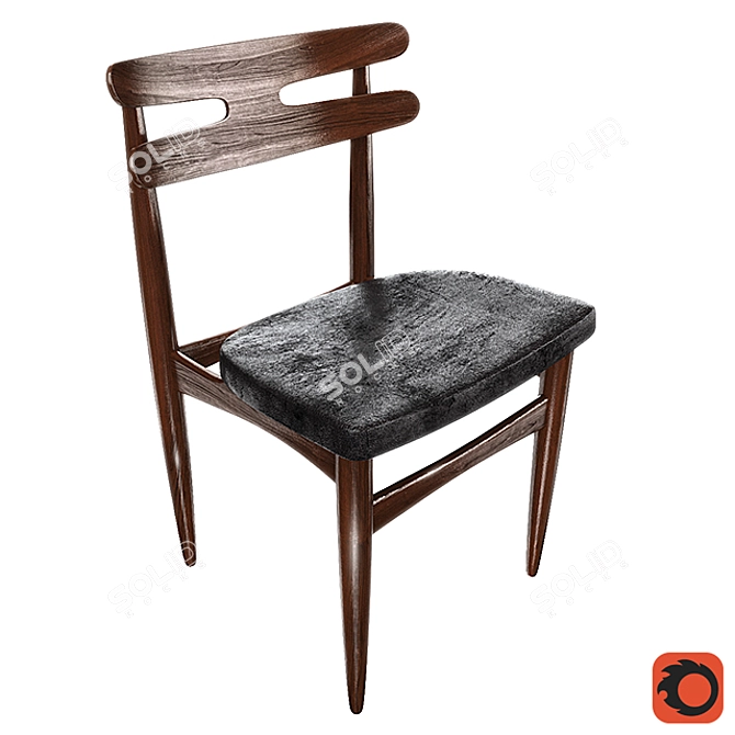 Replice Bramin Leather Dining Chair 3D model image 1