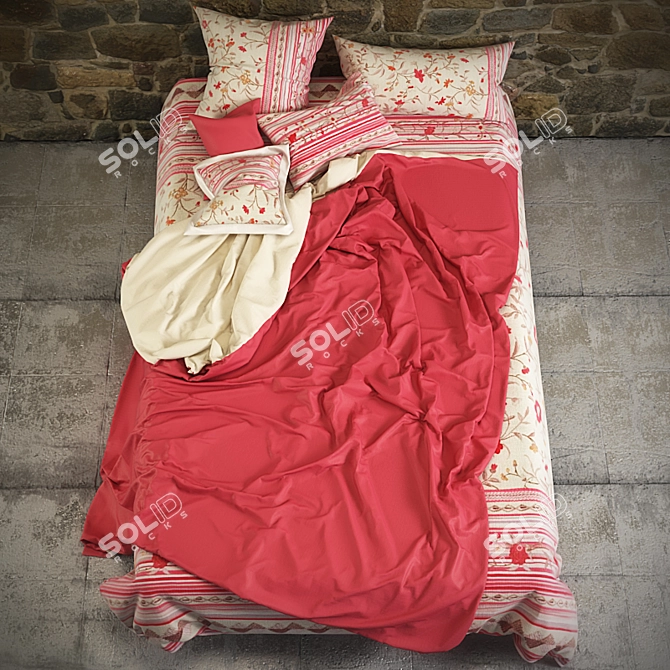 Luxury Renaissance-Inspired Botticelli Bed 3D model image 2