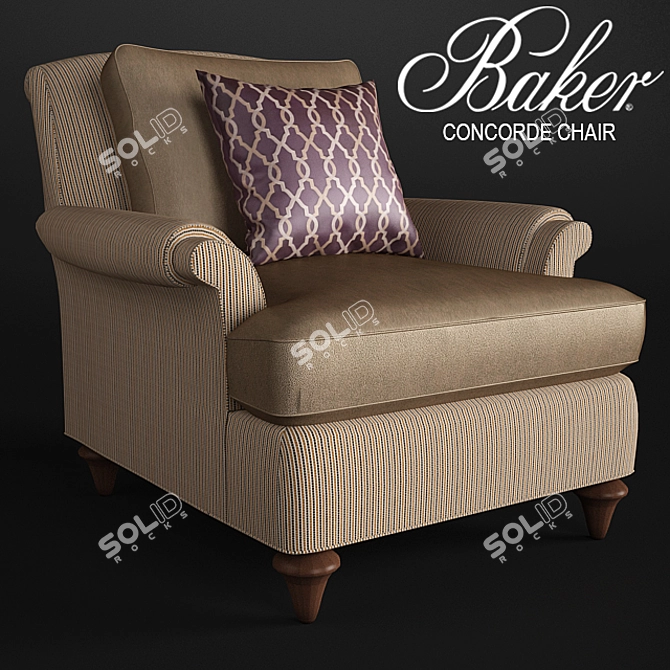 Luxury Concorde Chair by Baker - Design by Jacques Garcia 3D model image 1