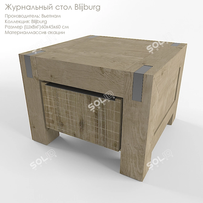 Blijburg Acacia Coffee Table 3D model image 1