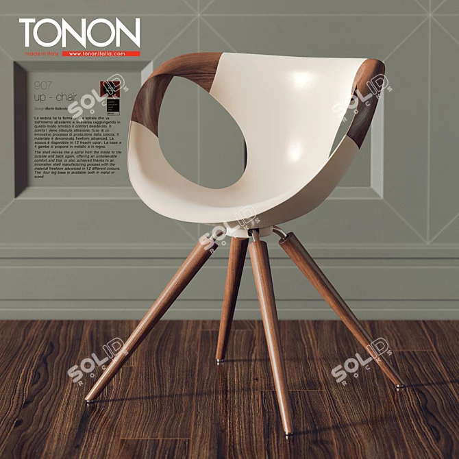 Tonon Up-Chair: Dynamic Elegance 3D model image 1