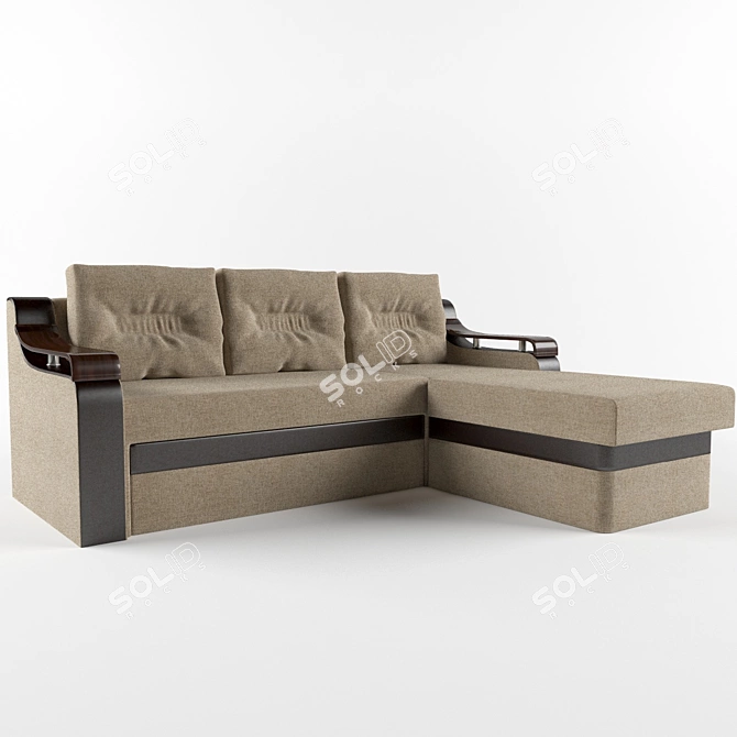 Luxury Capri Sofa by PanDivan 3D model image 1