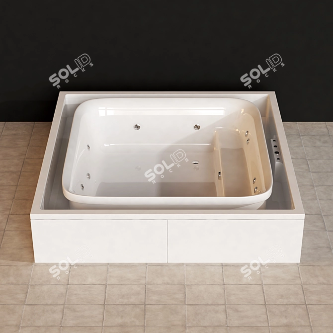 Serenity Soak: Chi Bathtub 3D model image 1