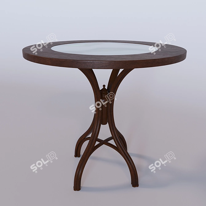 Elegant Oak Dining Table 3D model image 1