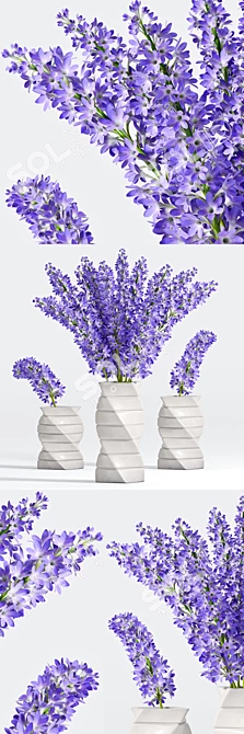 Elegant Purple Vase 3D model image 1