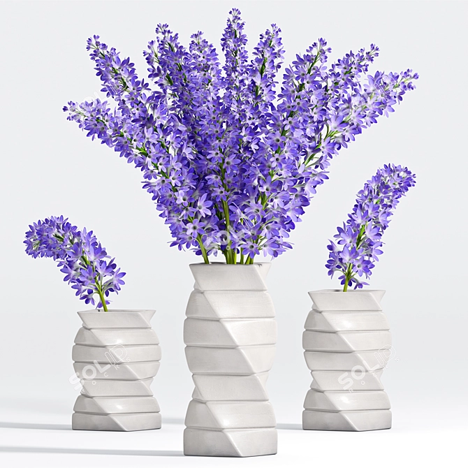 Elegant Purple Vase 3D model image 2