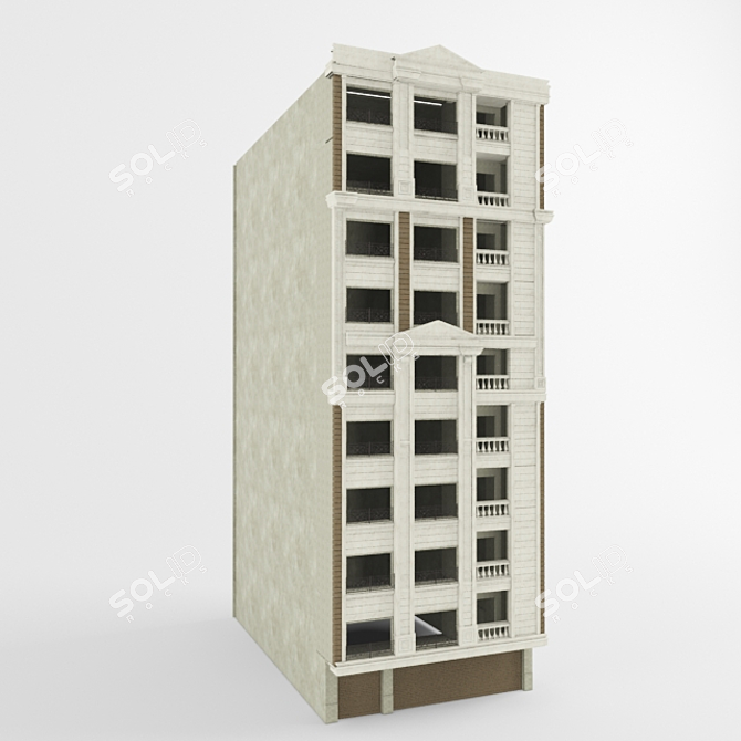 Timeless Architecture: Classic Building 3D model image 1