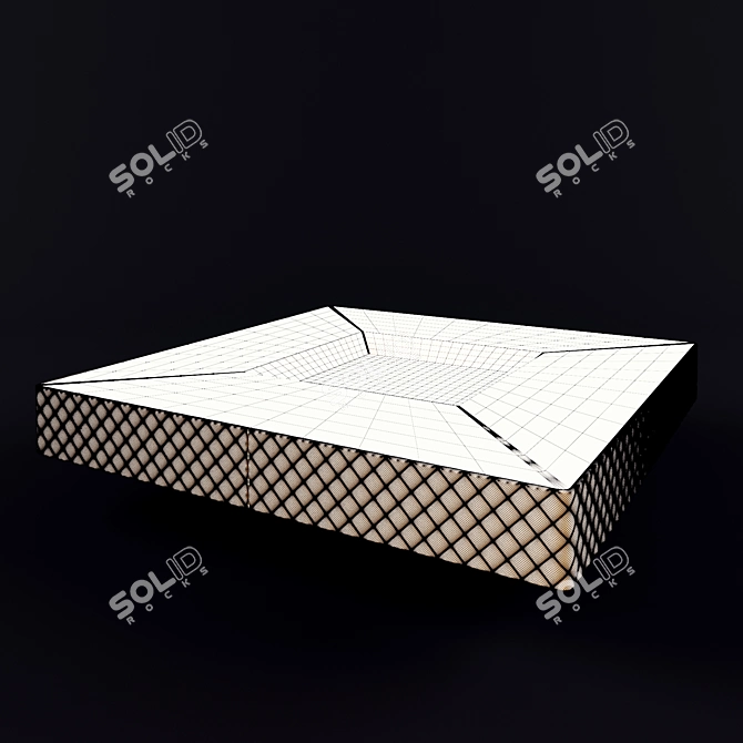 Sleek Modern Square Table 3D model image 2