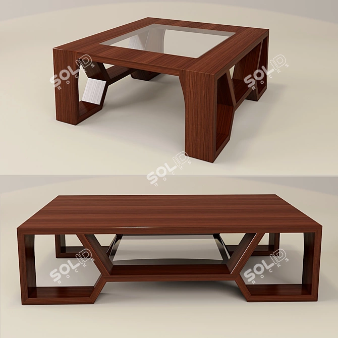 Elegant Akane Coffee Table 3D model image 1