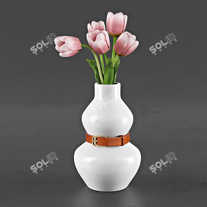 Elegant Alba Vase by Anna Kraitz 3D model image 1