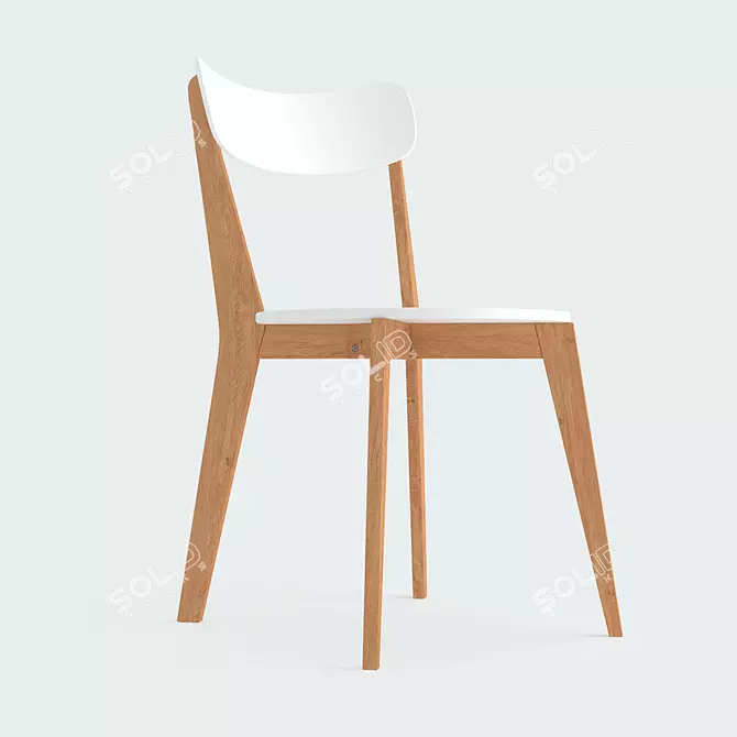 Scandi Vitak Chair: Sleek Scandinavian Design 3D model image 1