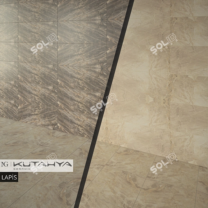 Elegant Lapis Wall and Floor Tiles 3D model image 1