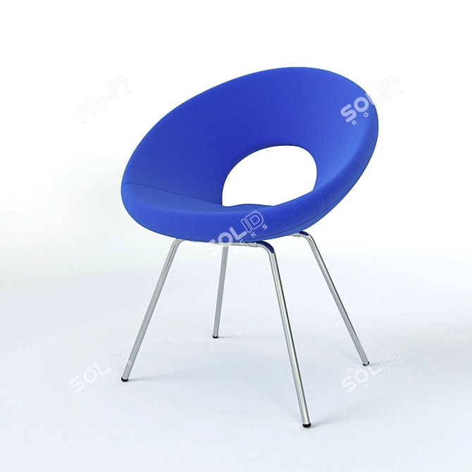 Sleek Upholstered Armchair 3D model image 2