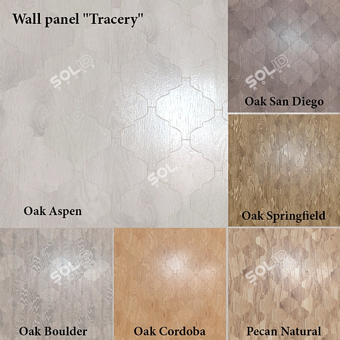 "Tracer" Wall Panel - 6 Color Options 3D model image 1