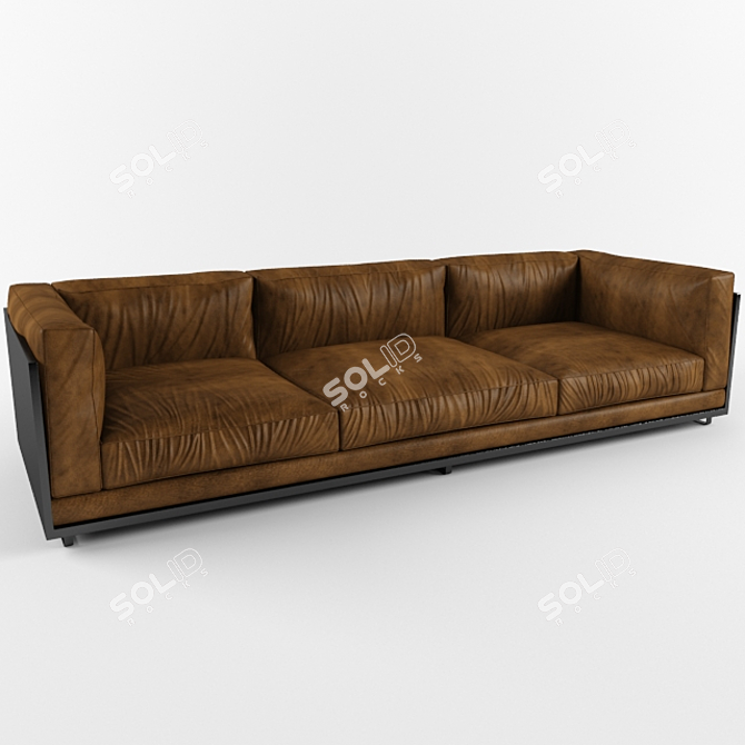 Modern Leather Sofas 3D model image 1