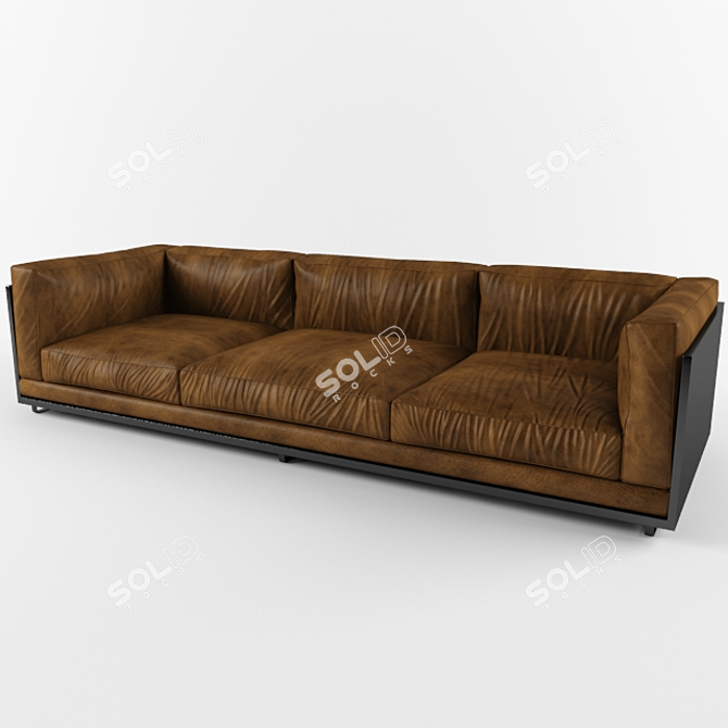 Modern Leather Sofas 3D model image 2