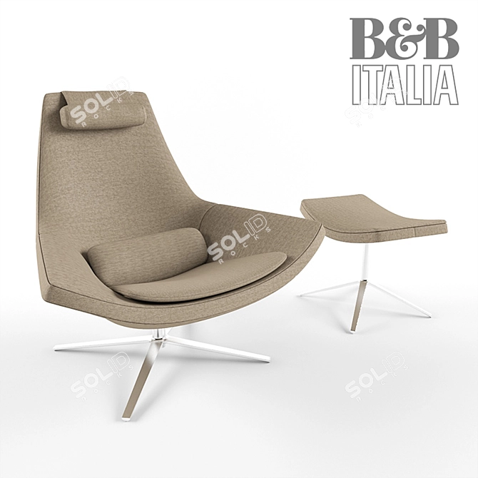 Modern Italian Style B&B Italia_ME 100 3D model image 1