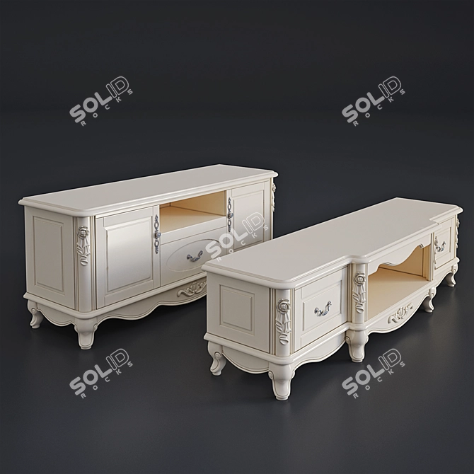 Modern Milano TV Stands Duo 3D model image 1