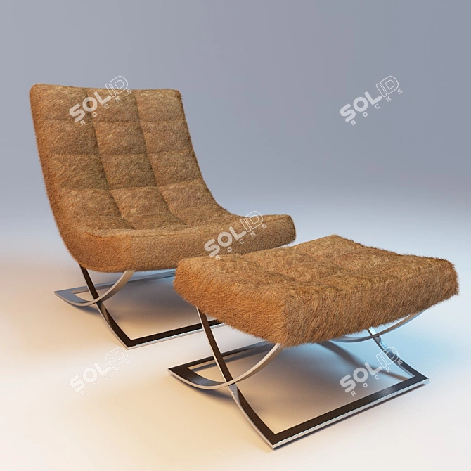 James Nickel Leather Seat Luxury 3D model image 1