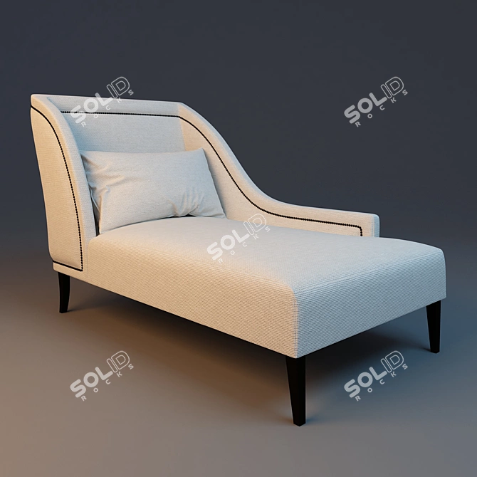 Pasadena One Arm Chaise - Sleek and Stylish 3D model image 1