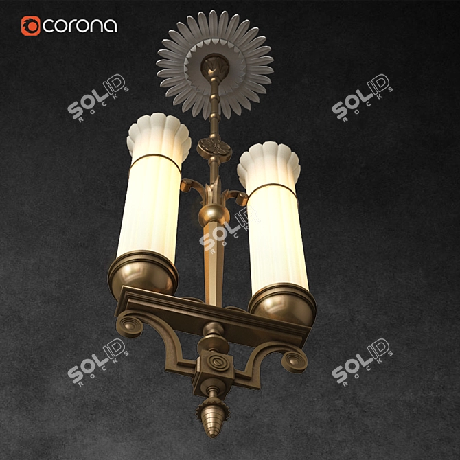 Vintage MGU Dining Chandelier 3D model image 2