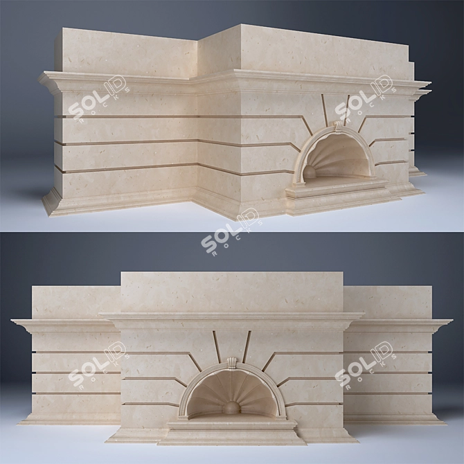 Classic Style Mihrab Ground 3D model image 1