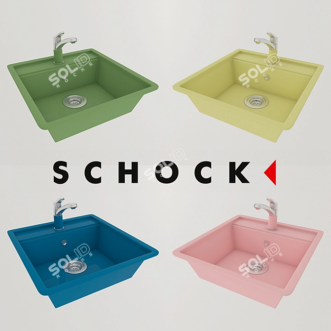 SCHOCK NEMO Sink & Mixer Combo 3D model image 3