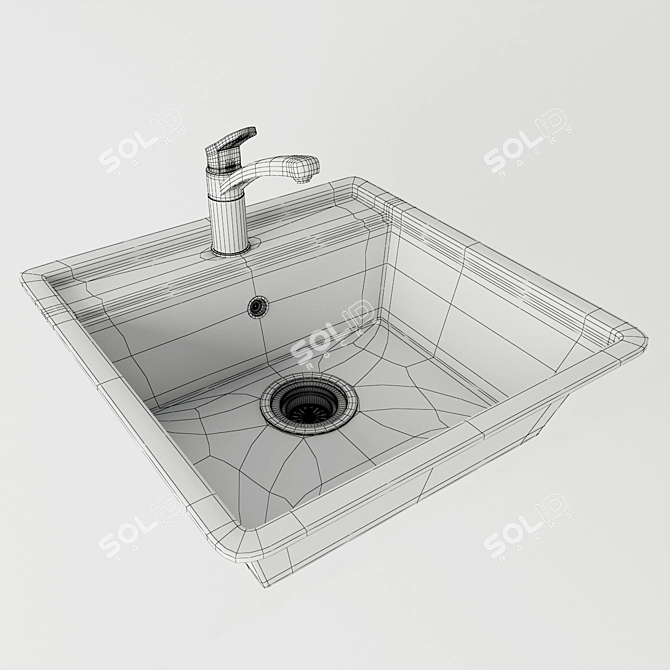 SCHOCK NEMO Sink & Mixer Combo 3D model image 1