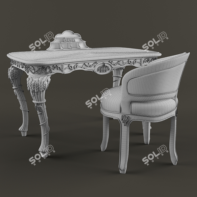 Jumbo Collection: Baby Table and Chair Set 3D model image 2