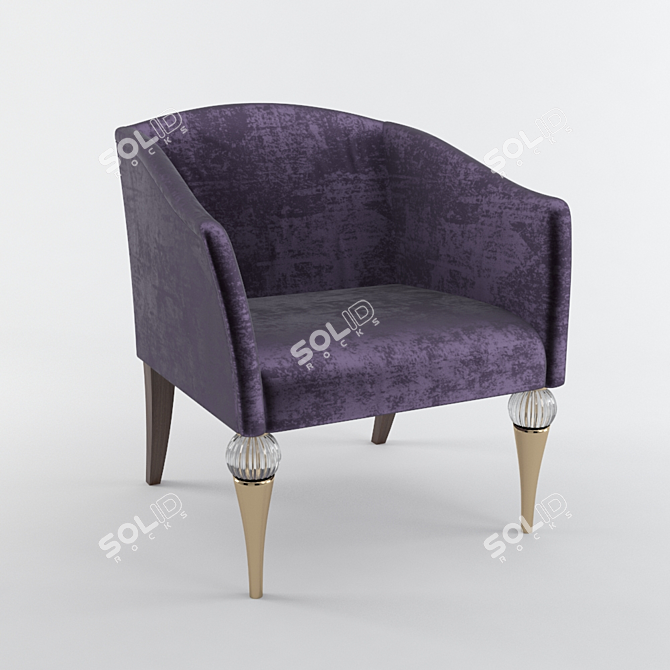 Elegant Pearl Armchair: JC Passion 3D model image 1