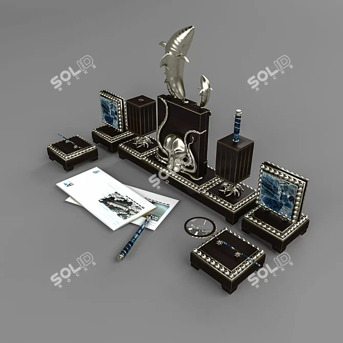 Modern Table Set with 3D Max and Vray 3D model image 2