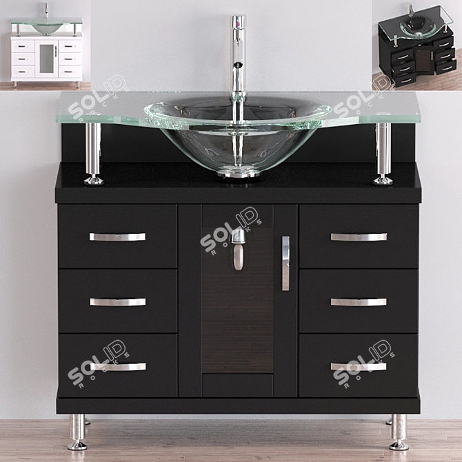 Kokols 36" Single Sink Bathroom Vanity 3D model image 1