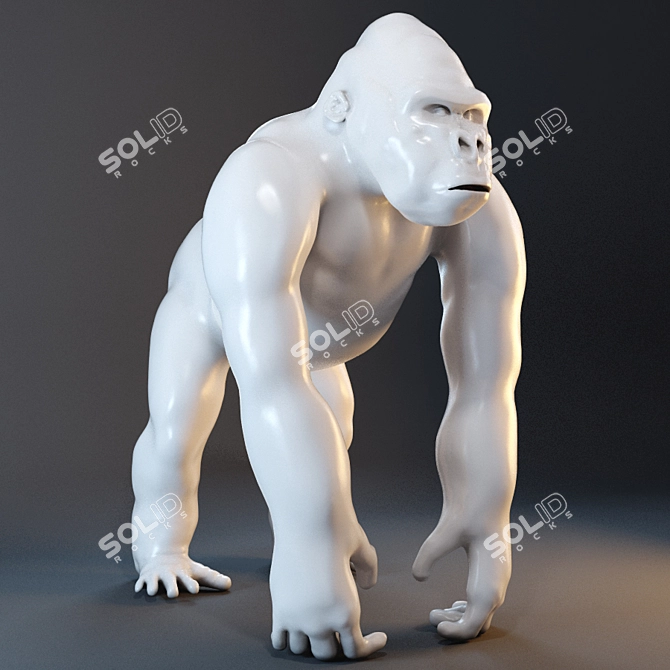 FastSS AnimalStatue: Gorilla Sculpture 3D model image 1