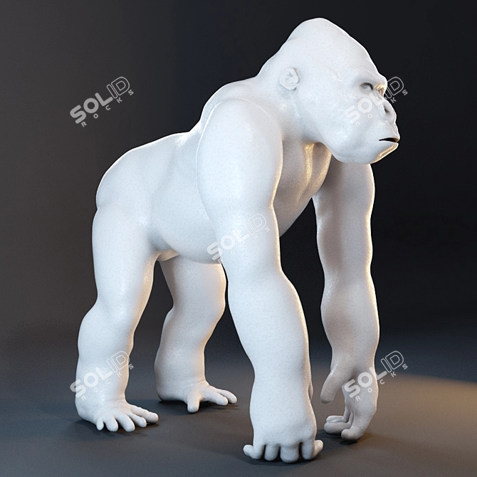 FastSS AnimalStatue: Gorilla Sculpture 3D model image 2