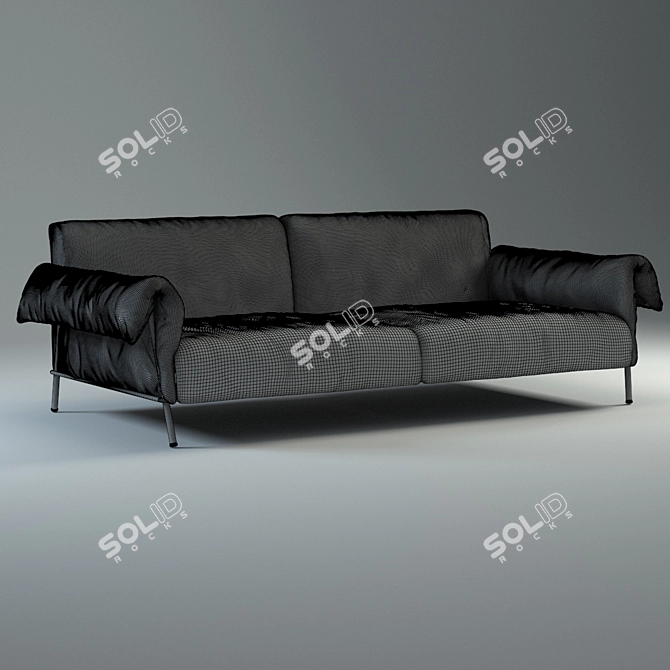 Cozy and Stylish Sofa: 1200x1200 3D model image 2