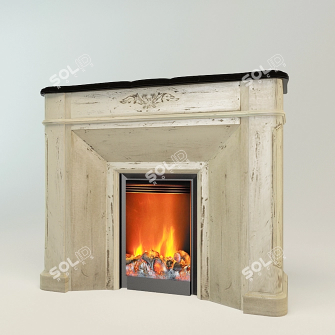 Classic Style Fireplace 3D model image 1