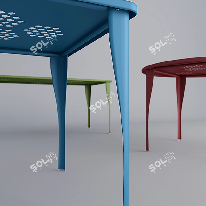 Emu Pattern Tables: Advanced Outdoor Furniture 3D model image 2