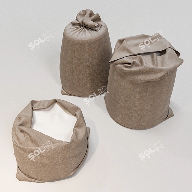 Versatile Flour Collection Bag 3D model image 2