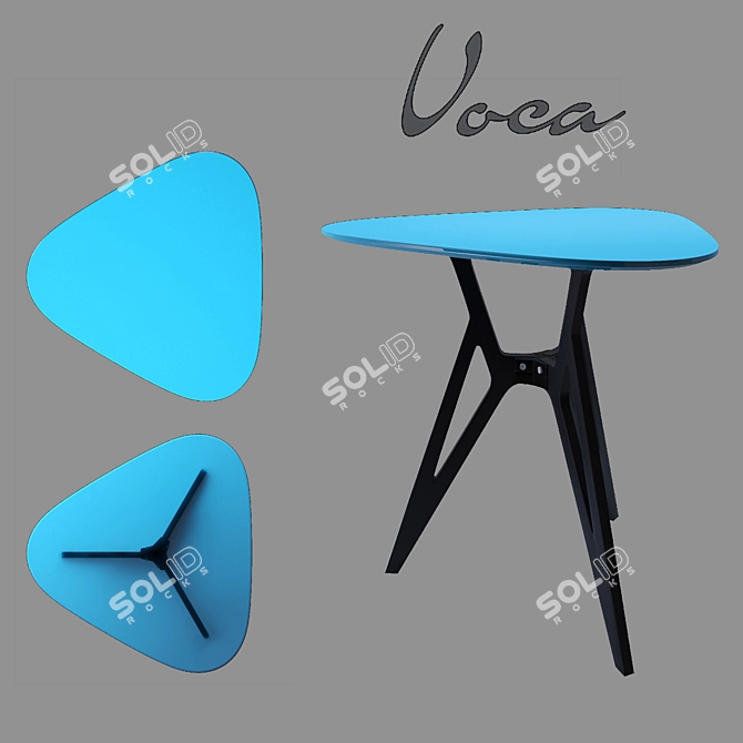 Modern Voca Rocket Dining Table 3D model image 1