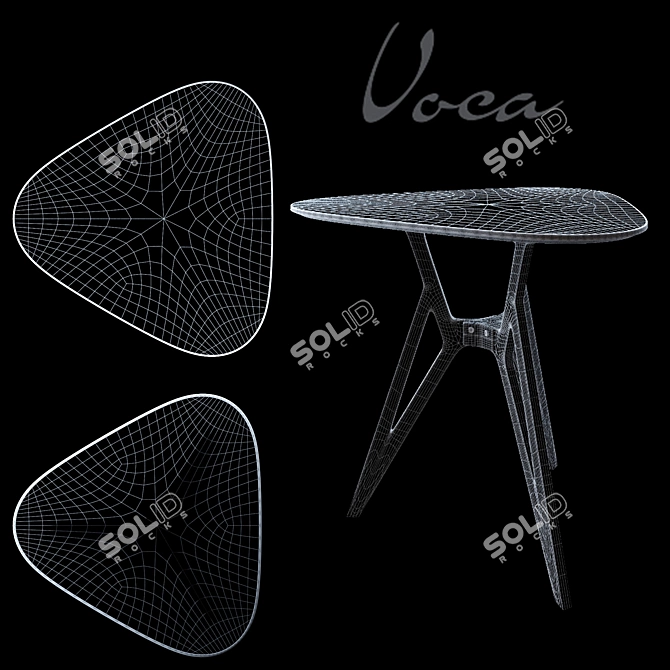 Modern Voca Rocket Dining Table 3D model image 2