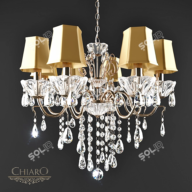 Elegant Sicily Chandelier 3D model image 1