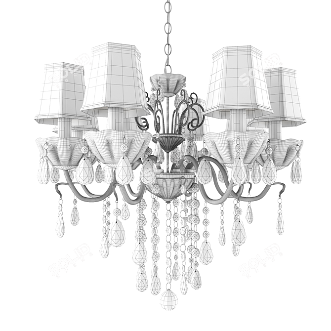 Elegant Sicily Chandelier 3D model image 2