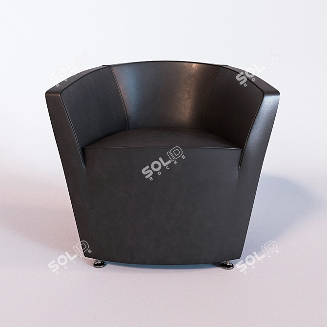 Elegant Comfort: Tacchini Parentesi Armchair 3D model image 2